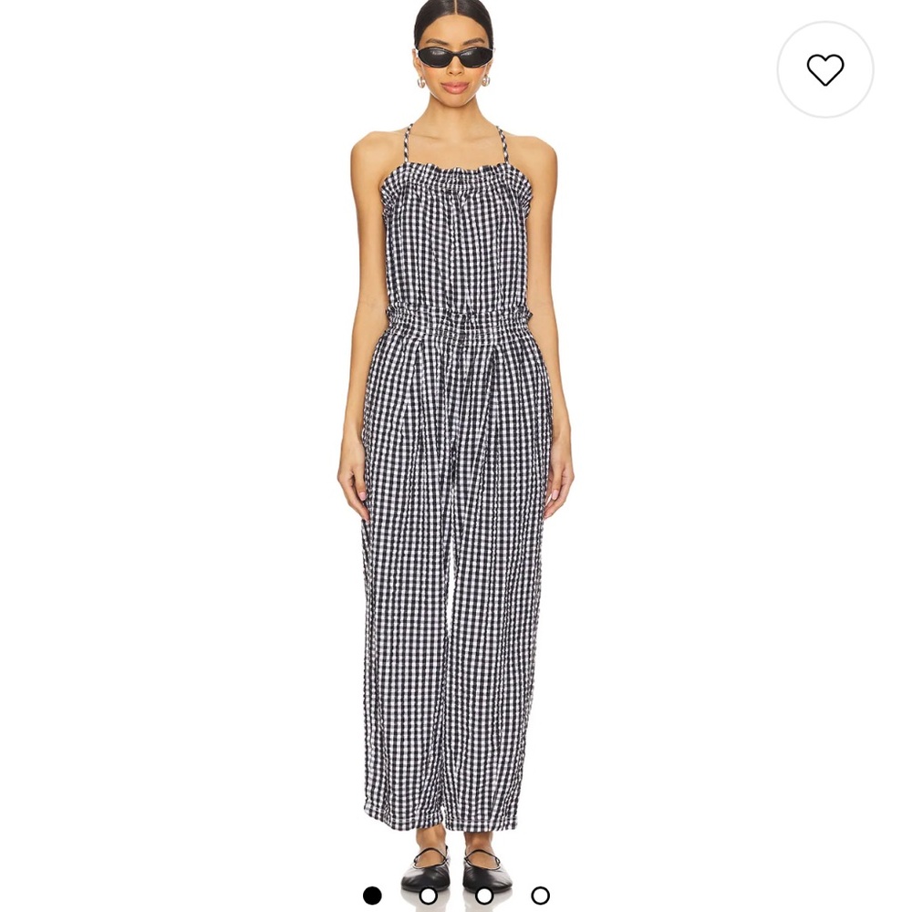 NWT Free People Retro Heatwave Gingham Jumpsuit